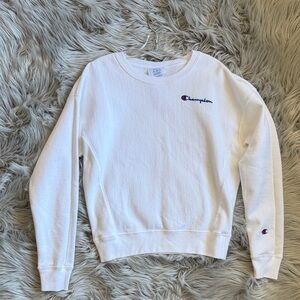 Champion White Crewneck Sweatshirt